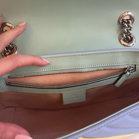 Gucci Multicolor Diagonal Marmont Matelassé Shoulder Bag - Picture 6 of 15